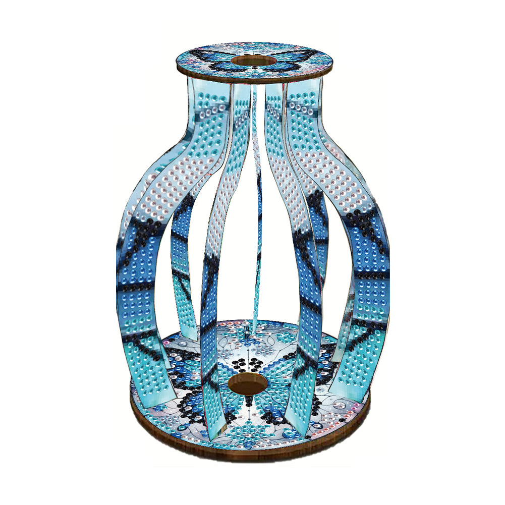 Acrylic Wood Animal Flower Diamond Painting Flower Vase for Home Office Decor