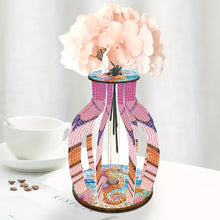 Load image into Gallery viewer, Acrylic Wood Animal Flower Diamond Painting Flower Vase for Home Office Decor

