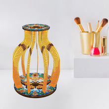 Load image into Gallery viewer, Acrylic Wood Animal Flower Diamond Painting Flower Vase for Home Office Decor
