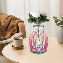 Load image into Gallery viewer, Acrylic Wood Animal Flower Diamond Painting Flower Vase for Home Office Decor
