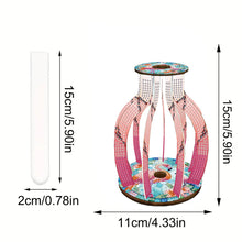 Load image into Gallery viewer, Acrylic Wood Animal Flower Diamond Painting Flower Vase for Home Office Decor
