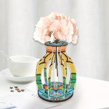 Load image into Gallery viewer, Acrylic Wood Animal Flower Diamond Painting Flower Vase for Home Office Decor

