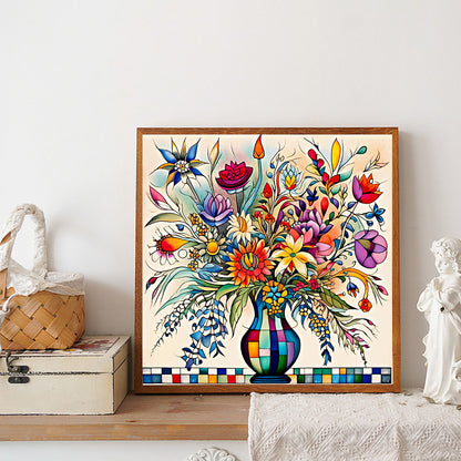 Diamond Painting - Full Round - Abstract Flower (30*30CM)