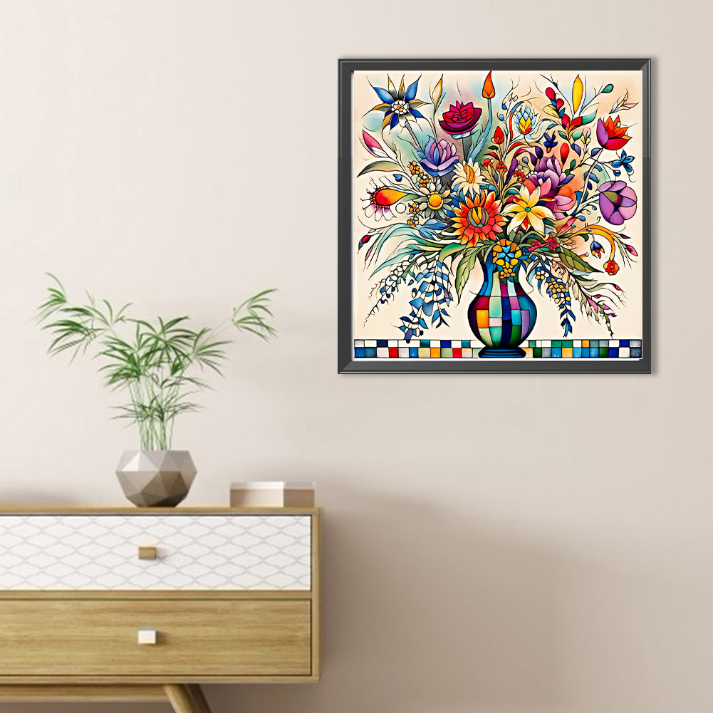 Diamond Painting - Full Round - Abstract Flower (30*30CM)