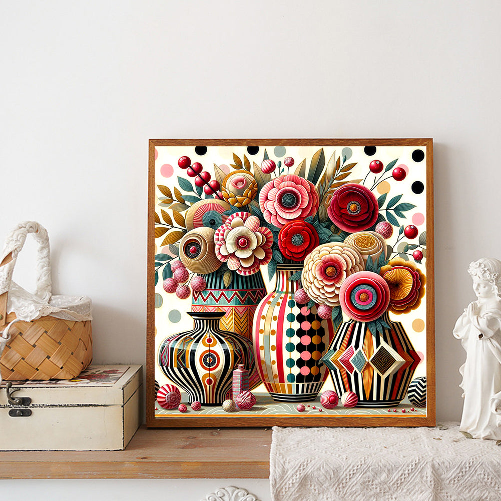 Diamond Painting - Full Round - Abstract Flower (30*30CM)