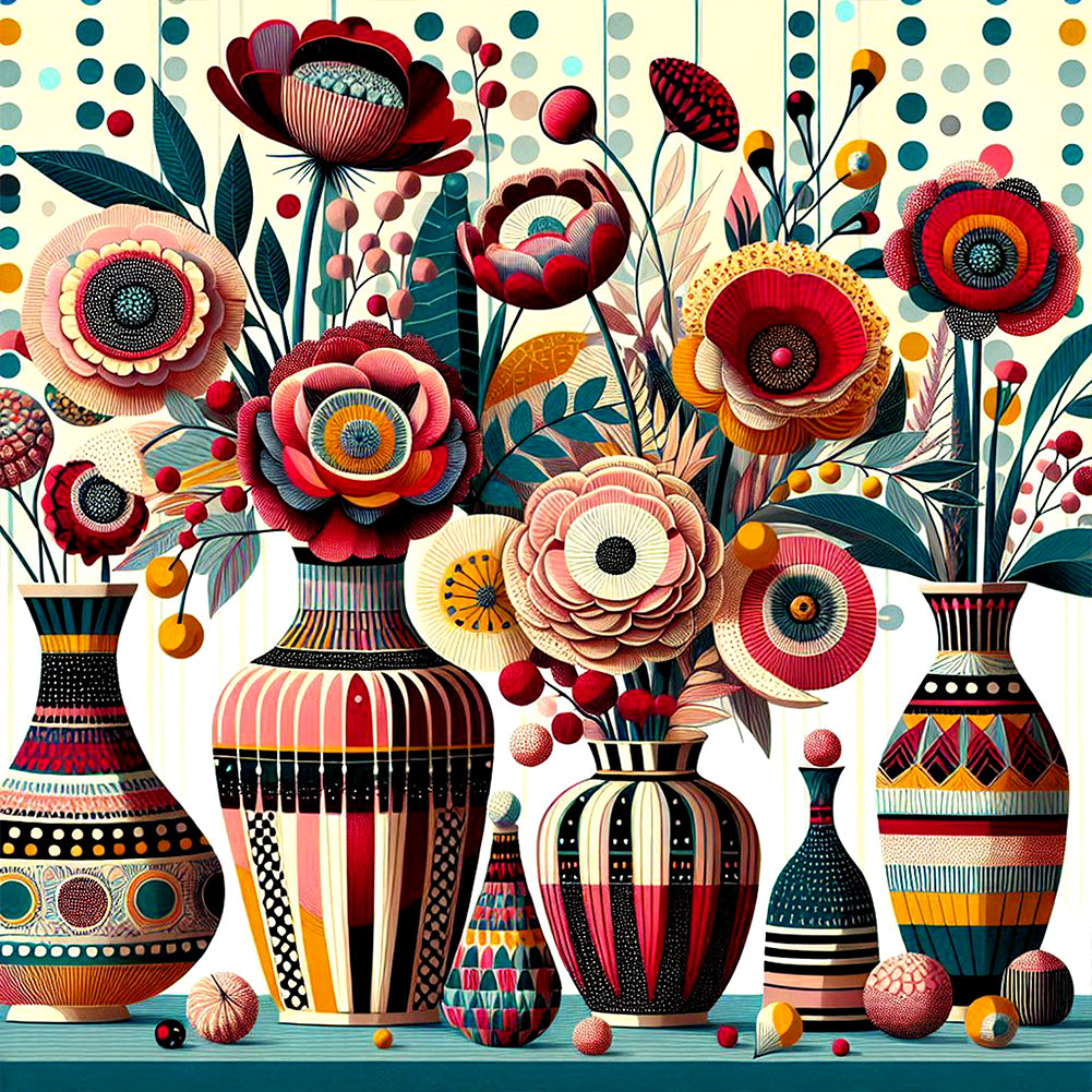 Diamond Painting - Full Round - Abstract Flower (30*30CM)