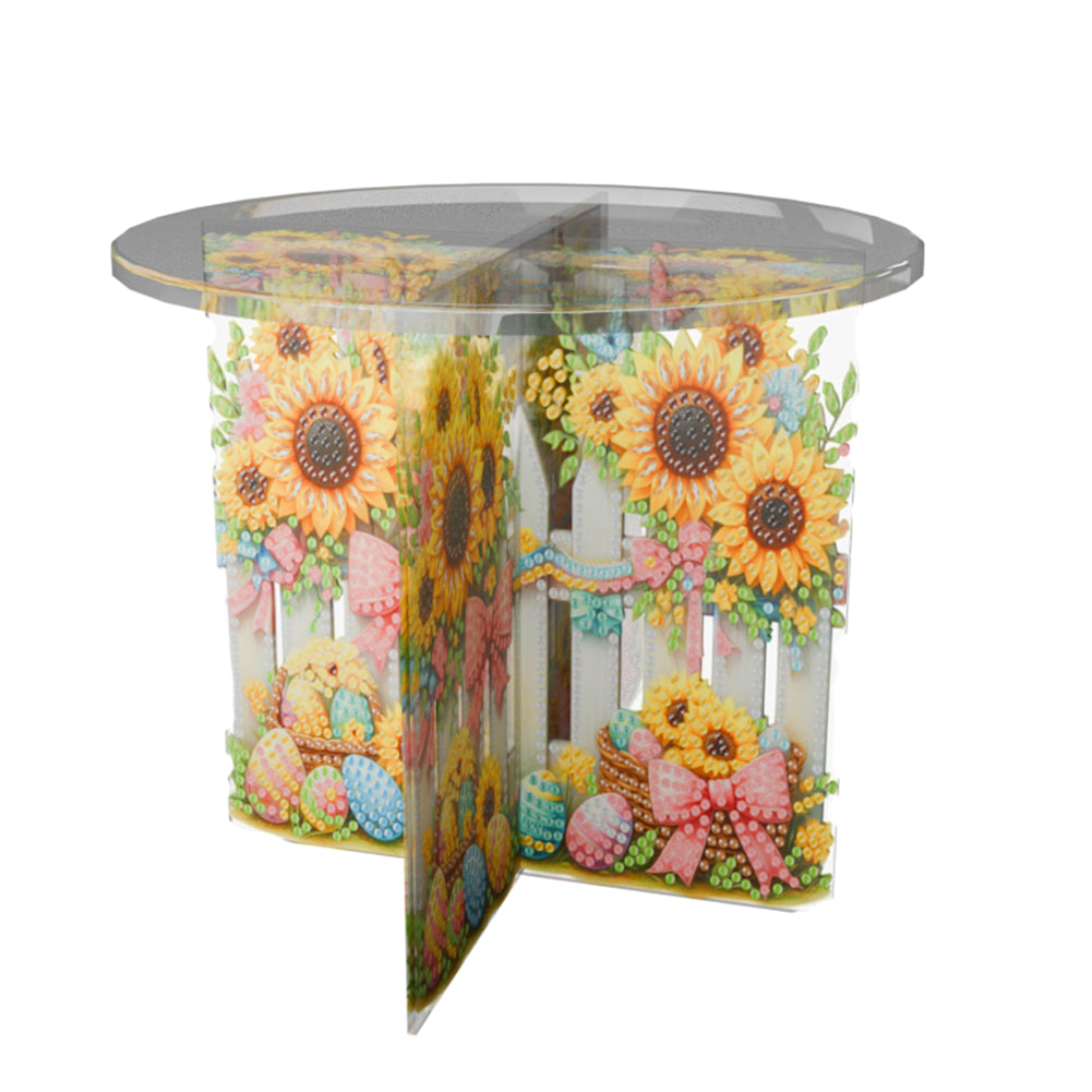 Acrylic Butterfly Round Flower Pot Riser Potted Plant Holder Rack for Home Decor