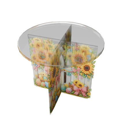 Acrylic Butterfly Round Flower Pot Riser Potted Plant Holder Rack for Home Decor