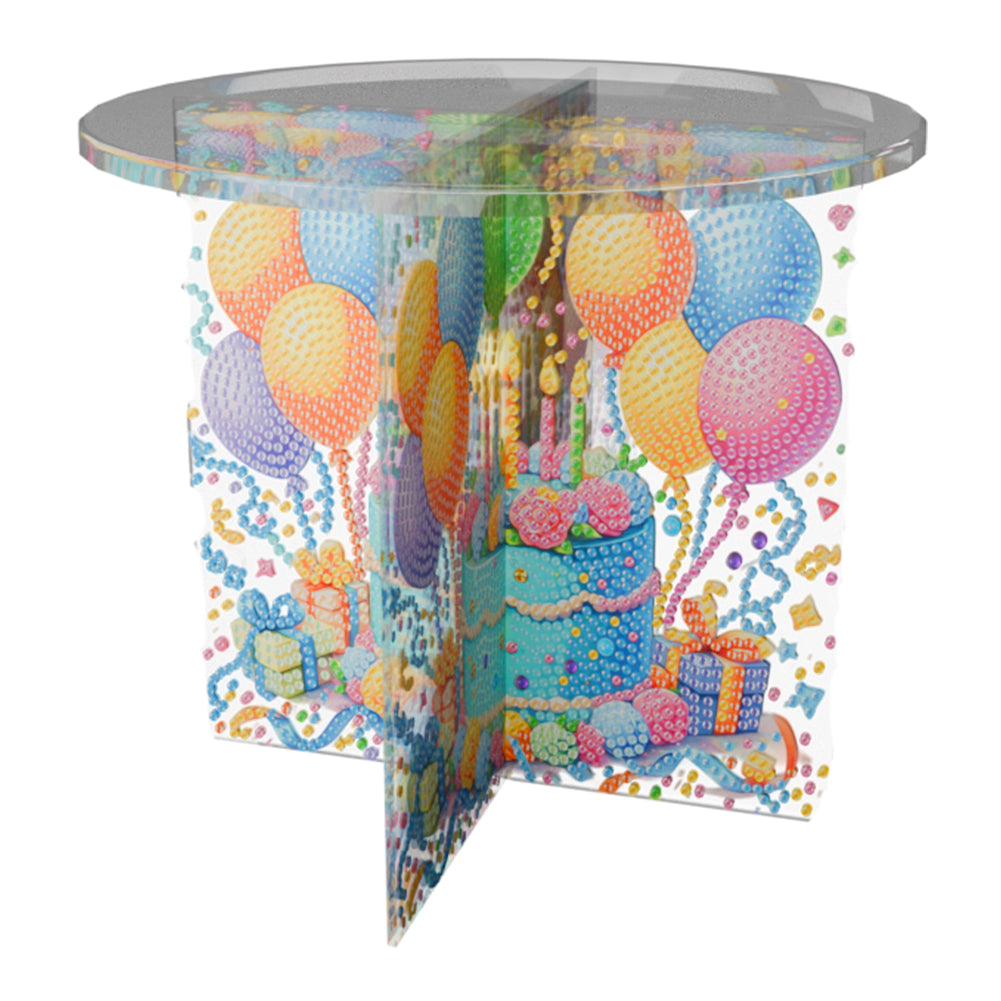 Acrylic Butterfly Round Flower Pot Riser Potted Plant Holder Rack for Home Decor