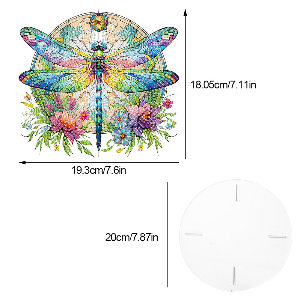 Acrylic Butterfly Round Flower Pot Riser Potted Plant Holder Rack for Home Decor