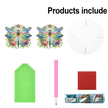 Acrylic Butterfly Round Flower Pot Riser Potted Plant Holder Rack for Home Decor