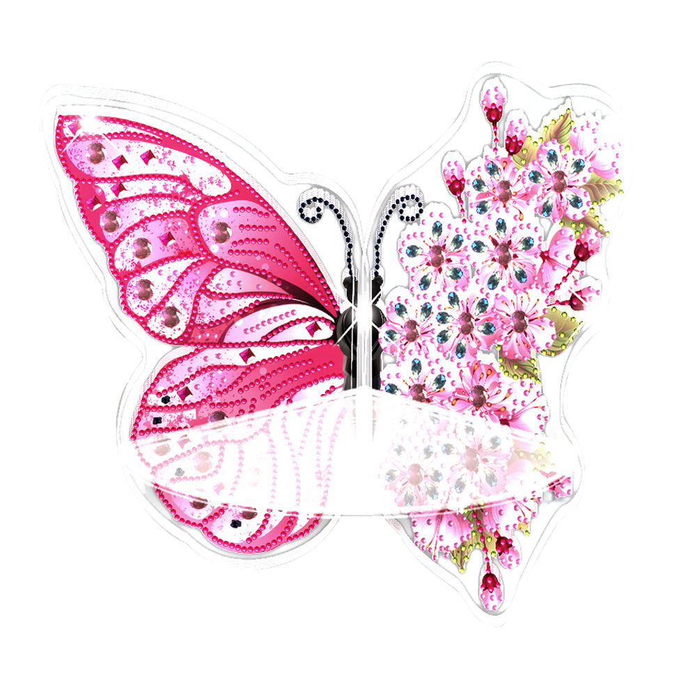 Butterfly Acrylic Diamond Painting Corner Shelf Storage Rack for Room Decoration