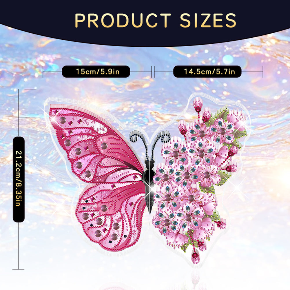 Butterfly Acrylic Diamond Painting Corner Shelf Storage Rack for Room Decoration