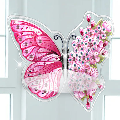 Butterfly Acrylic Diamond Painting Corner Shelf Storage Rack for Room Decoration