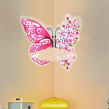 Butterfly Acrylic Diamond Painting Corner Shelf Storage Rack for Room Decoration