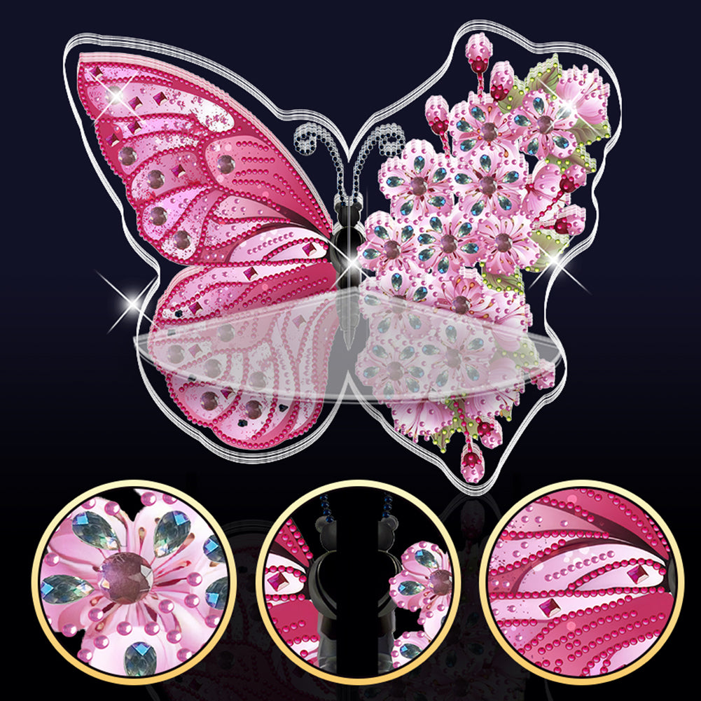 Butterfly Acrylic Diamond Painting Corner Shelf Storage Rack for Room Decoration