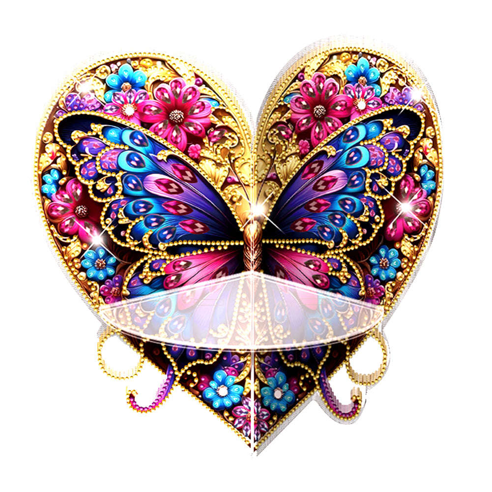 Butterfly Acrylic Diamond Painting Corner Shelf Storage Rack for Room Decoration
