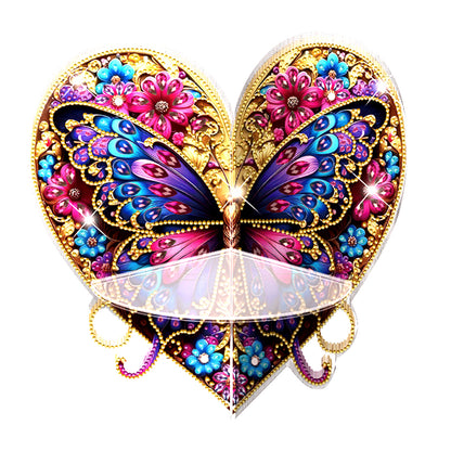 Butterfly Acrylic Diamond Painting Corner Shelf Storage Rack for Room Decoration