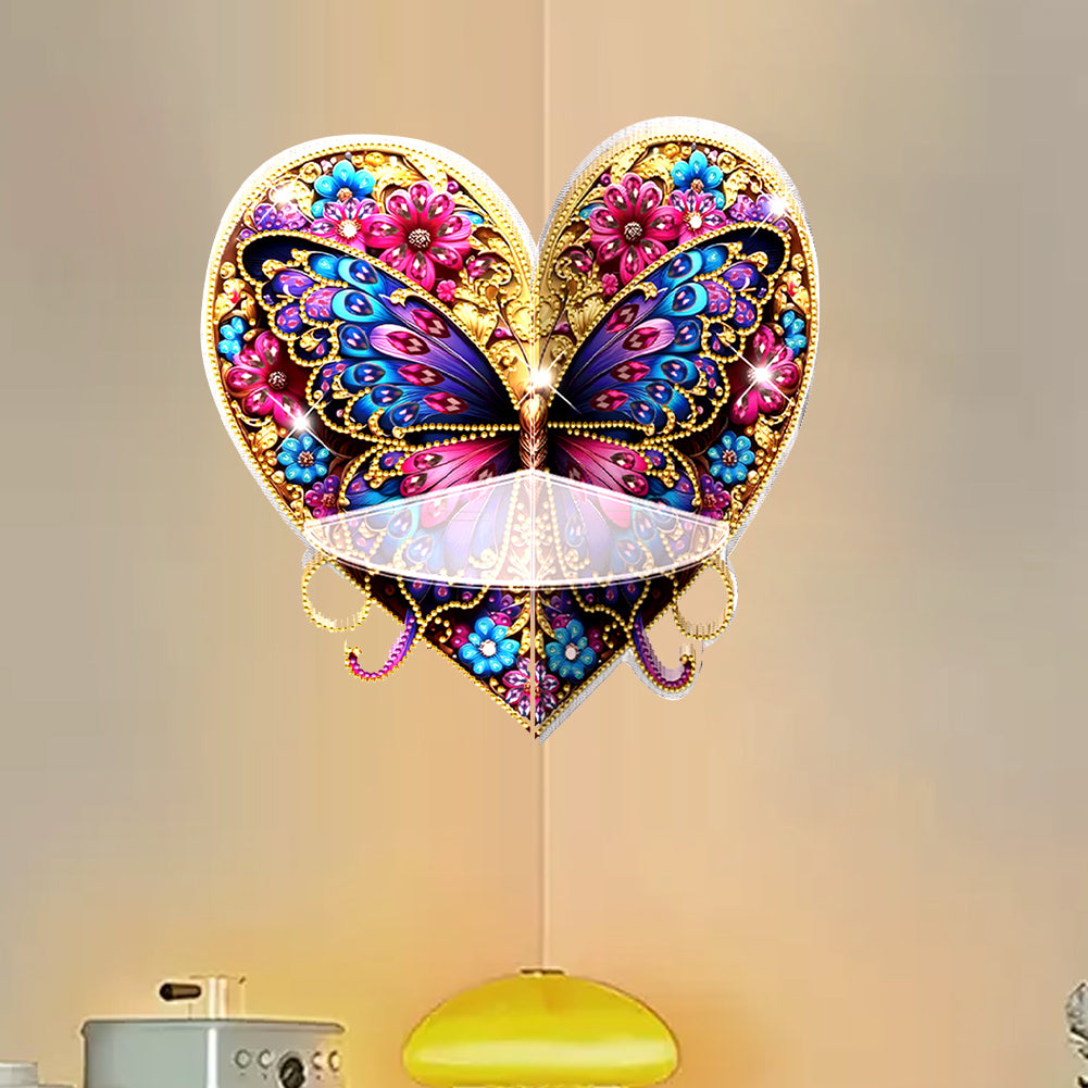 Butterfly Acrylic Diamond Painting Corner Shelf Storage Rack for Room Decoration