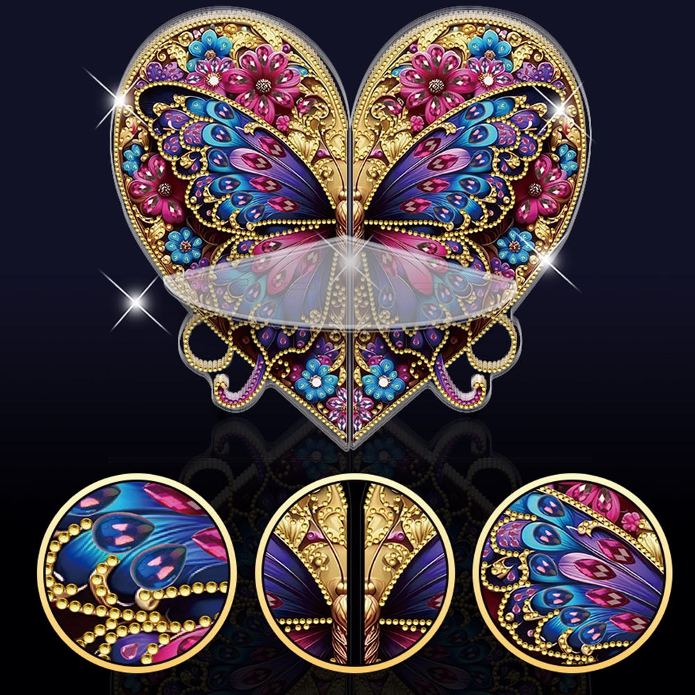Butterfly Acrylic Diamond Painting Corner Shelf Storage Rack for Room Decoration