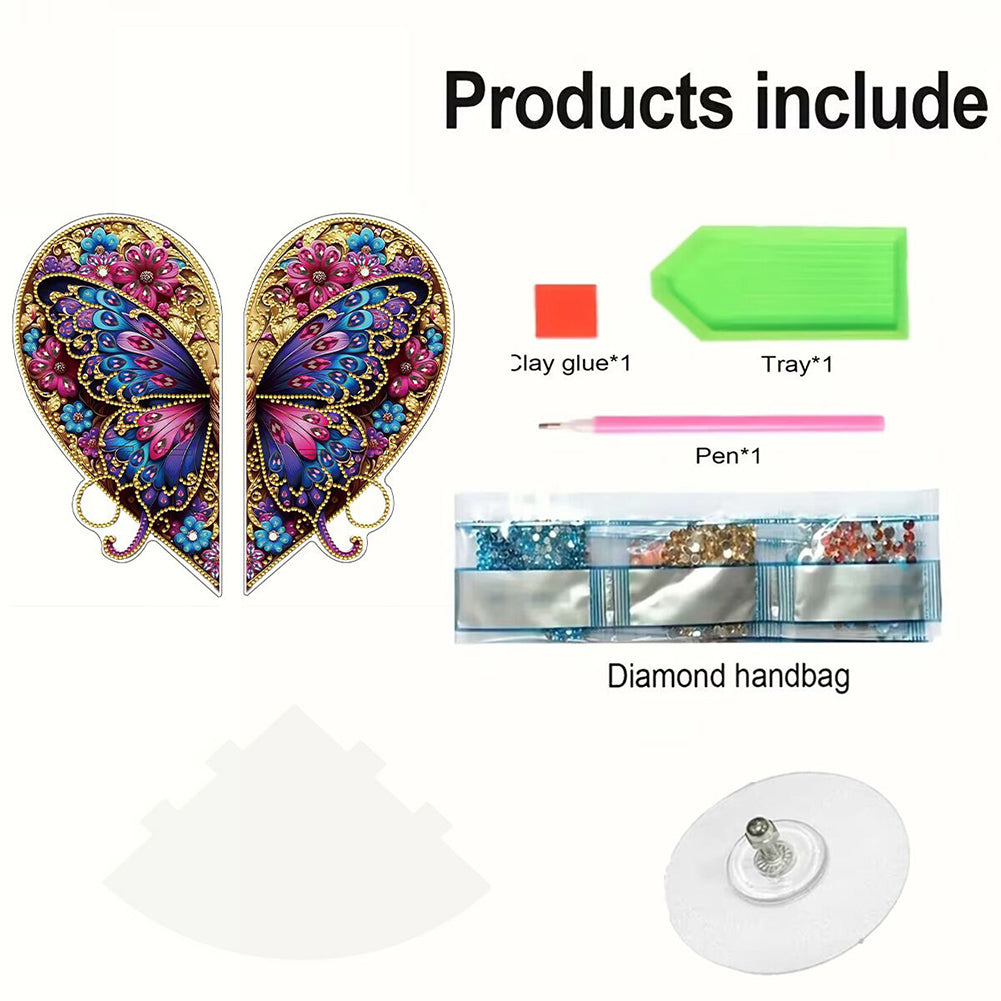 Butterfly Acrylic Diamond Painting Corner Shelf Storage Rack for Room Decoration