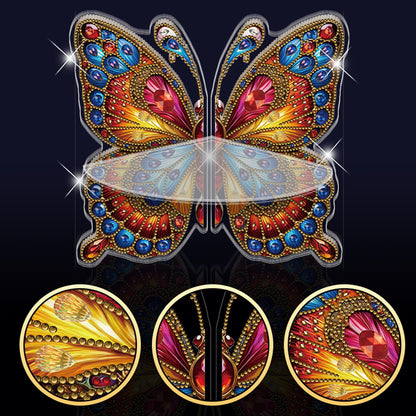 Butterfly Acrylic Diamond Painting Corner Shelf Storage Rack for Room Decoration