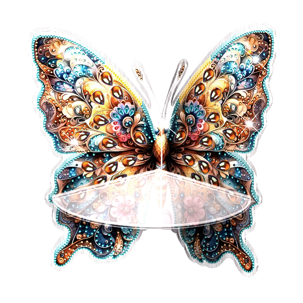 Butterfly Acrylic Diamond Painting Corner Shelf Storage Rack for Room Decoration