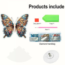 Load image into Gallery viewer, Butterfly Acrylic Diamond Painting Corner Shelf Storage Rack for Room Decoration
