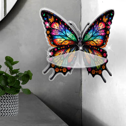 Butterfly Acrylic Diamond Painting Corner Shelf Storage Rack for Room Decoration