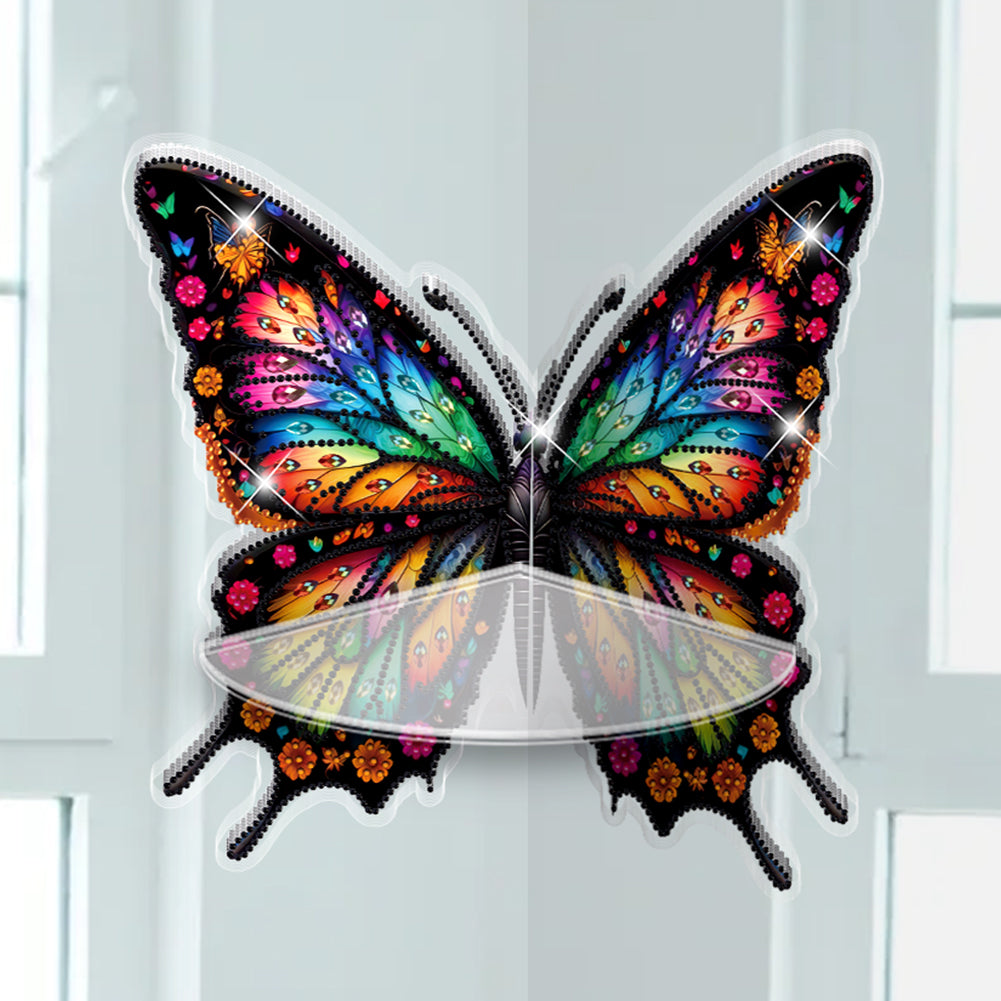 Butterfly Acrylic Diamond Painting Corner Shelf Storage Rack for Room Decoration