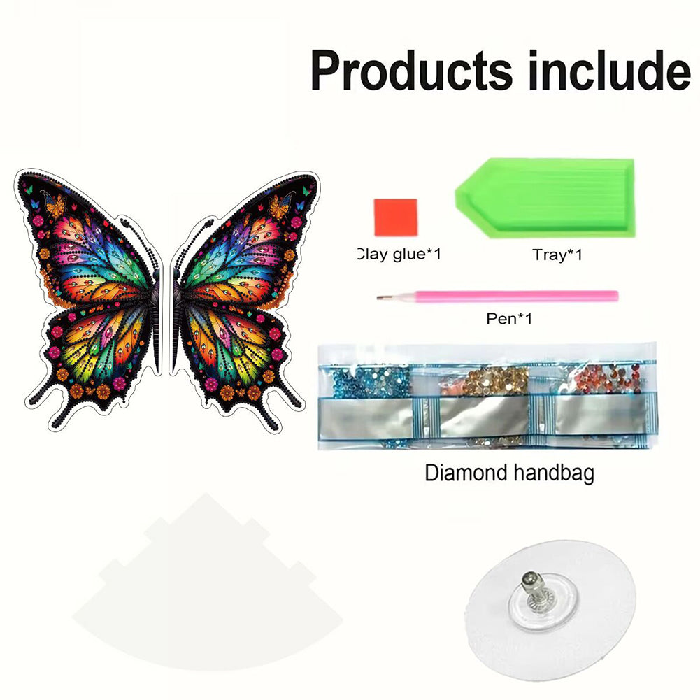 Butterfly Acrylic Diamond Painting Corner Shelf Storage Rack for Room Decoration