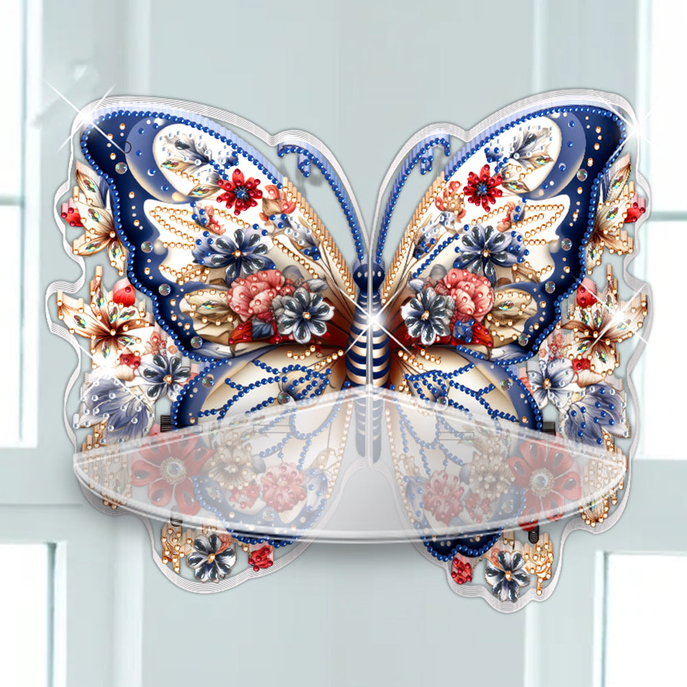 Butterfly Acrylic Diamond Painting Corner Shelf Storage Rack for Room Decoration