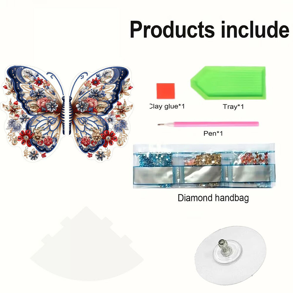Butterfly Acrylic Diamond Painting Corner Shelf Storage Rack for Room Decoration