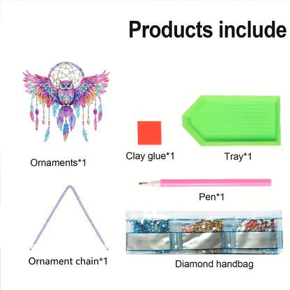 Animal Dream Catcher Diamond Painting Ornaments Diamond Painting Hanging Pendant