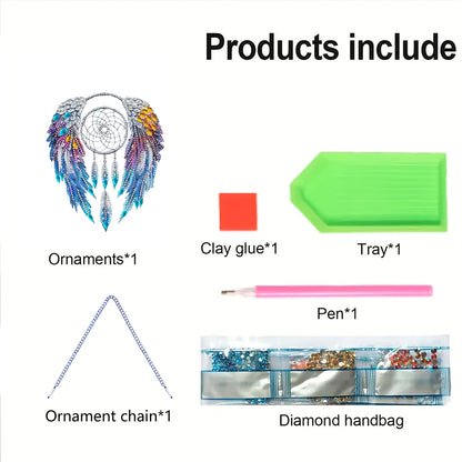 Animal Dream Catcher Diamond Painting Ornaments Diamond Painting Hanging Pendant