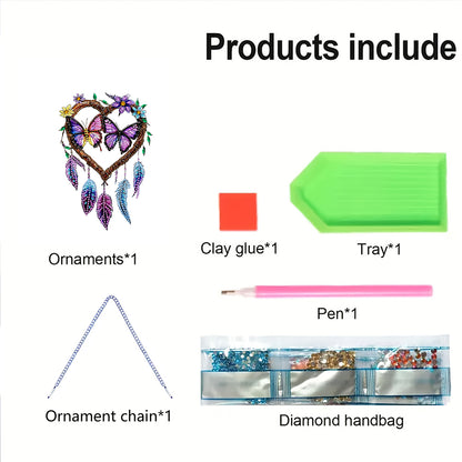 Animal Dream Catcher Diamond Painting Ornaments Diamond Painting Hanging Pendant
