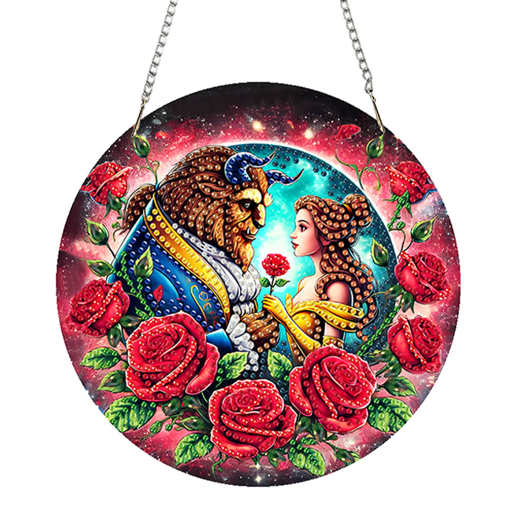 Acrylic Special Shape Bounce Bear Rhinestone Diamond Art Pendants for Art Crafts