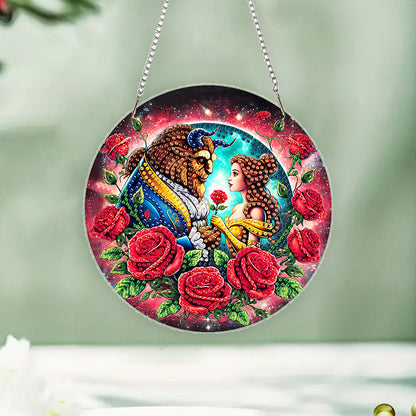Acrylic Special Shape Bounce Bear Rhinestone Diamond Art Pendants for Art Crafts