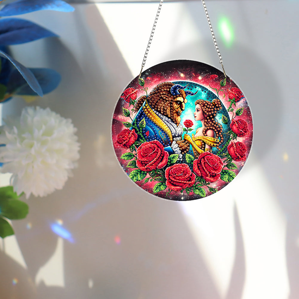 Acrylic Special Shape Bounce Bear Rhinestone Diamond Art Pendants for Art Crafts