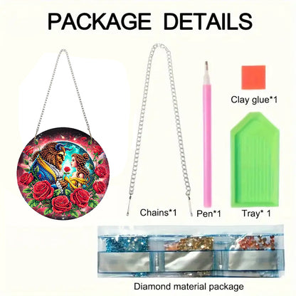 Acrylic Special Shape Bounce Bear Rhinestone Diamond Art Pendants for Art Crafts