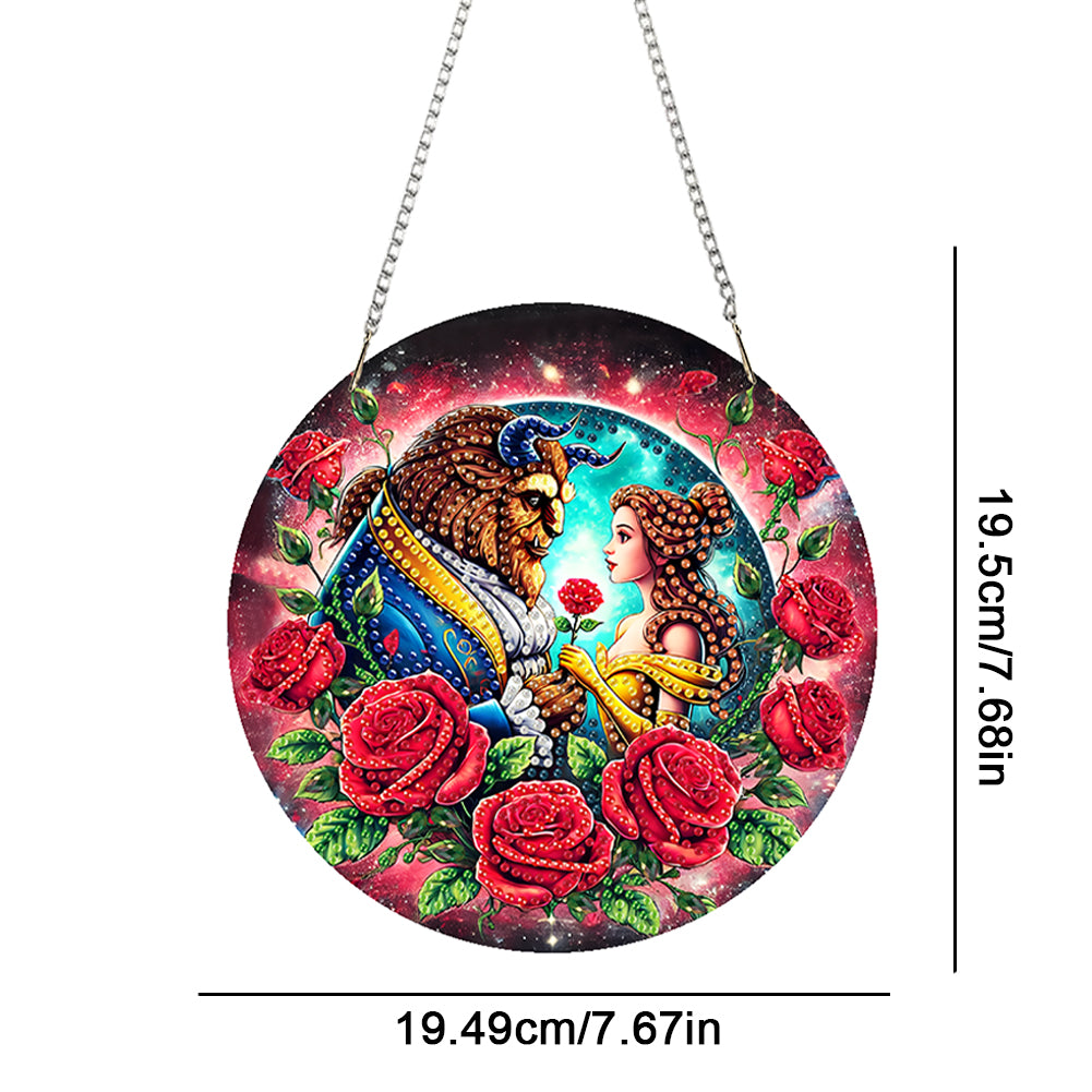 Acrylic Special Shape Bounce Bear Rhinestone Diamond Art Pendants for Art Crafts