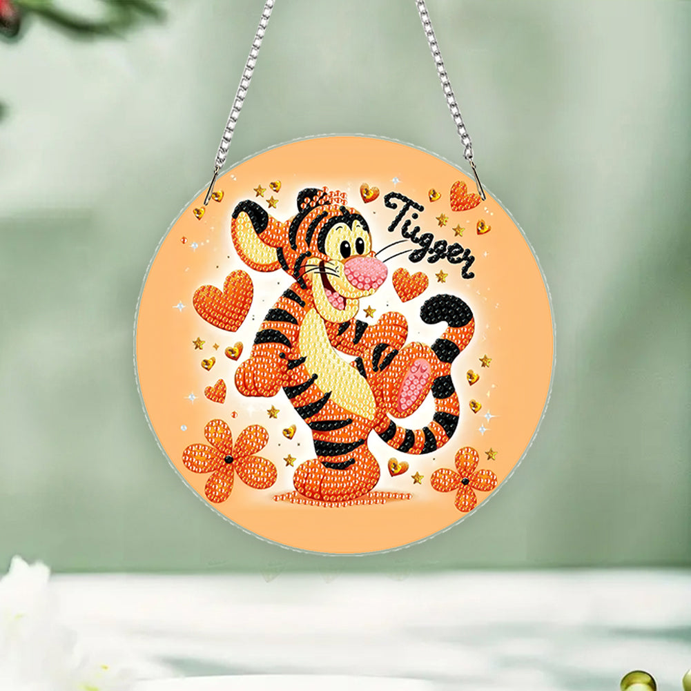 Acrylic Special Shape Bounce Bear Rhinestone Diamond Art Pendants for Art Crafts