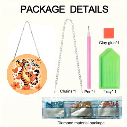 Acrylic Special Shape Bounce Bear Rhinestone Diamond Art Pendants for Art Crafts
