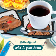 Load image into Gallery viewer, 6Pcs/Set Capybara DIY Diamond Painting Coasters Kits DIY Diamond Art Coaster Set
