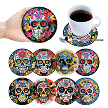 Load image into Gallery viewer, 8 Pcs Diamond Art Coasters DIY Diamond Painting Coasters Kits Art Craft Supplies
