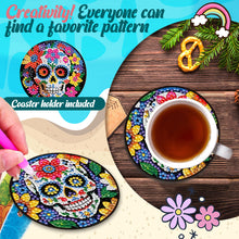 Load image into Gallery viewer, 8 Pcs Diamond Art Coasters DIY Diamond Painting Coasters Kits Art Craft Supplies
