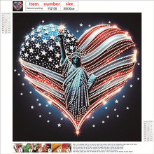 Load image into Gallery viewer, Diamond Painting - Partial Special Shaped - Independence Day With American Flag (30*30CM)
