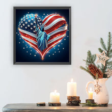 Load image into Gallery viewer, Diamond Painting - Partial Special Shaped - Independence Day With American Flag (30*30CM)

