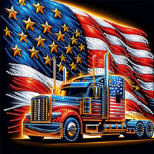Load image into Gallery viewer, Diamond Painting - Partial Special Shaped - Independence Day With American Flag (30*30CM)
