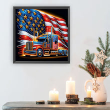 Load image into Gallery viewer, Diamond Painting - Partial Special Shaped - Independence Day With American Flag (30*30CM)
